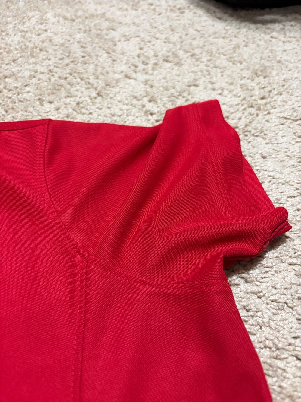 Oobe Chick Fil A Polo Shirt Womens Large Red Short Sleeve Employee Work Stretch - Picture 3 of 7